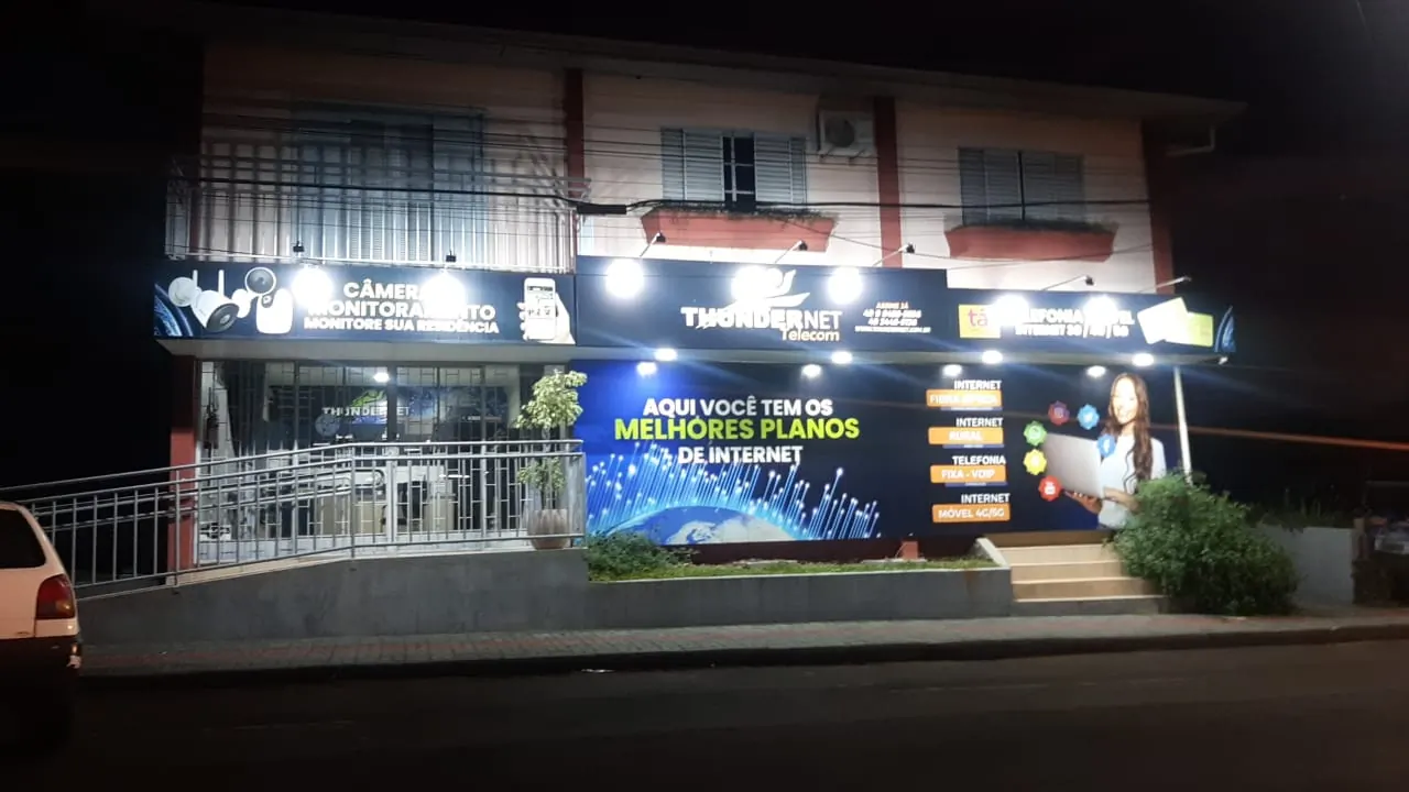 Fachada da loja ThunderNET, provedor de internet em Abelardo Luz - SC